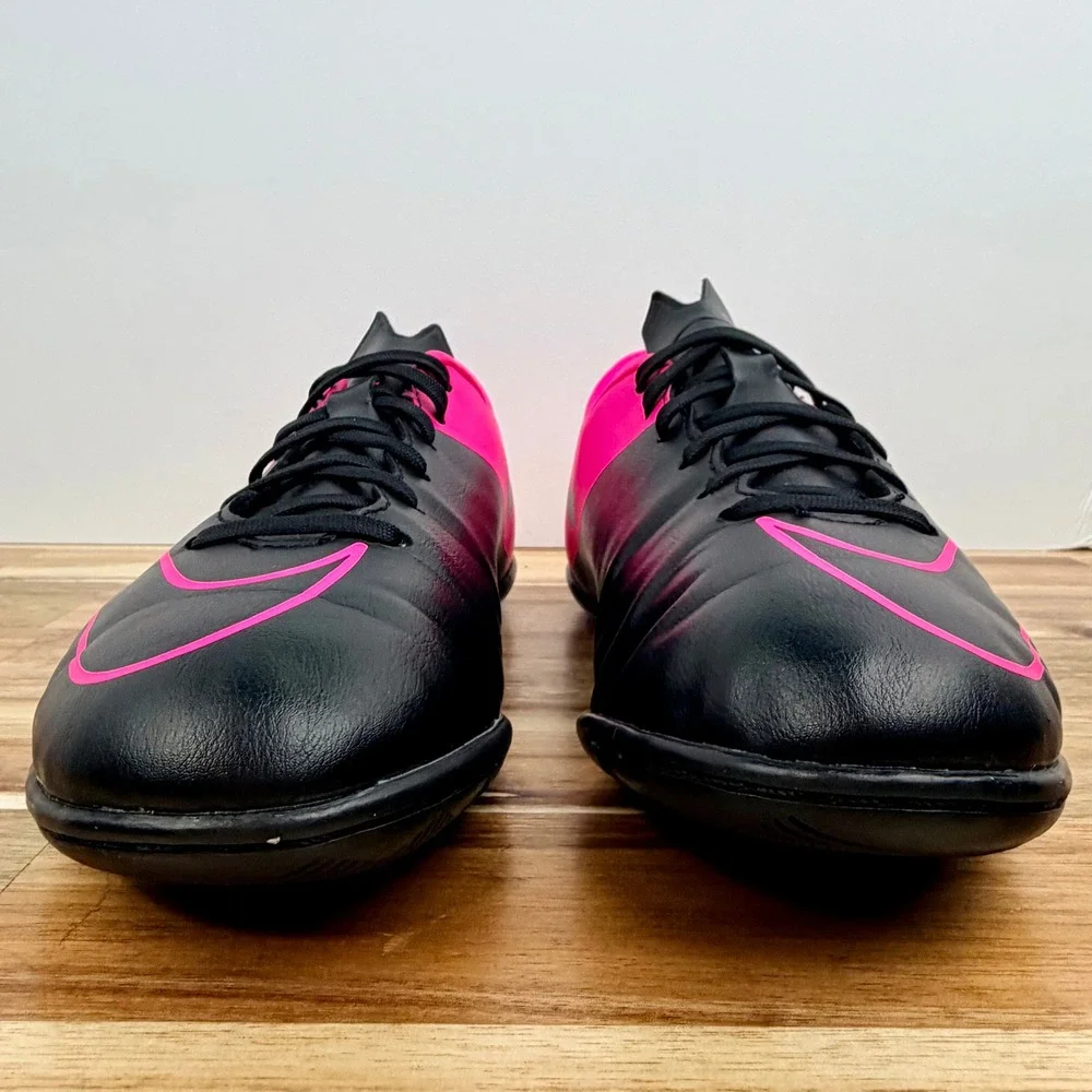 Nike Mercurial Victory V IC Indoor Soccer Shoes Black Pink 651639-006 Kids 5.5Y